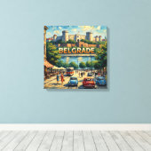 Belgrade Fortress Boulevard Scene Canvas キャンバスプリント (インサイチュ (ウッドフロア))
