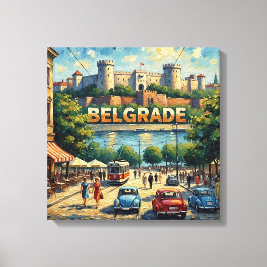 Belgrade Fortress Boulevard Scene Canvas キャンバスプリント (正面)