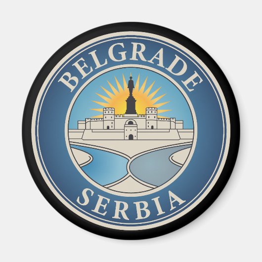 Belgrade Serbia Eastern Europe マグネット (正面)