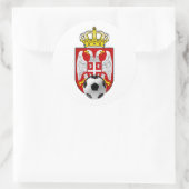 Beli Orlovi White Eagles Serbia Srbijaサッカー ラウンドシール (バッグ)