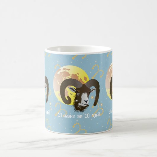 Bélier 21 mars au 20 avril Tasses コーヒーマグカップ (中央)