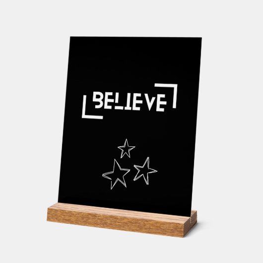 Believe アクリルサイン (傾斜)