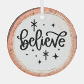 Believe クリスマス ガラスオーナメント (正面)