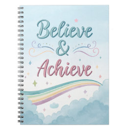 Believe & Achieve Journal – Watercolor Inspiration ノートブック