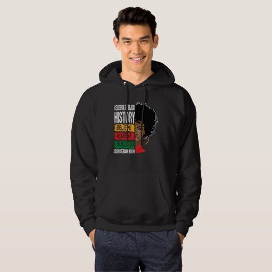 Believe Achieve Succeed Black History Month Proud  パーカ (正面フル)