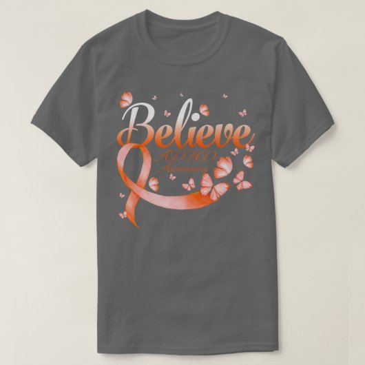 Believe ADHD Awareness Butterfly466 Tシャツ (デザイン正面)
