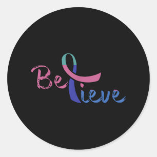 Believe Awareness リボン 自殺予防 &amp;  ラウンドシール