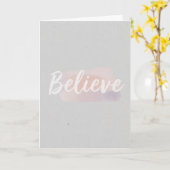 Believe calligraphic text  カード (黄色い花)