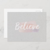 Believe calligraphic text ポストカード (正面/裏面)