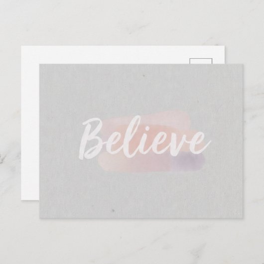Believe calligraphic text  ポストカード (正面/裏面)