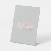 Believe calligraphic text 台座サイン (正面)