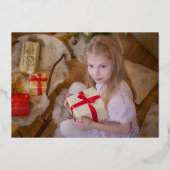 Believe | Christmas Photo Collage Rose Gold 箔シーズンカード (裏面)