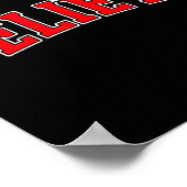 Believe Christmas Varsity Text With Santa Hat Fami ポスター (角)