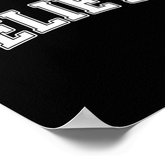 Believe Christmas Varsity Text With Santa Hat Fami ポスター (角)