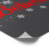 Believe Christmas Xmas Santa Family Pajamas Holida ポスター (角)