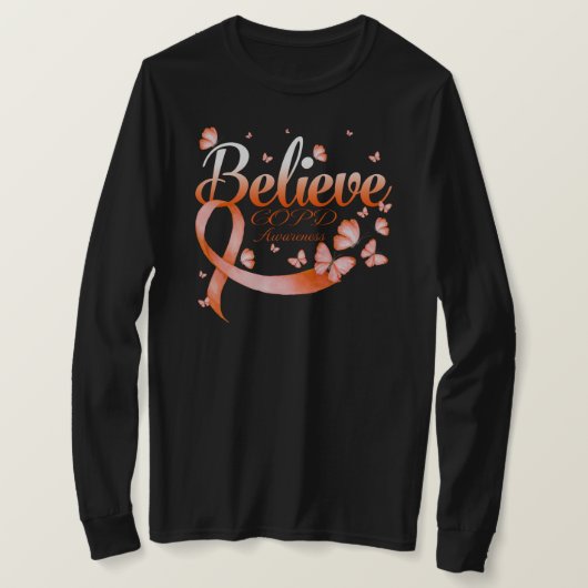 Believe COPD Butterfly Tシャツ (デザイン正面)