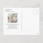 Believe Holiday Green Handwritten Font White Photo シーズンポストカード (裏面)