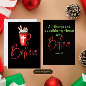Believe in Christ Scripture Christmas Card シーズンカード