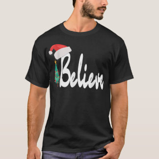 Believe in Christmas Magic Family Matching Red Hat Tシャツ