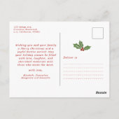 Believe in Christmas Modern Family Photo Collage ポストカード (裏面)