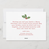 Believe in Christmas Modern Photo Collage Script シーズンカード (裏面)