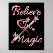 Believe In Magic Inspirational Quote ポスター (正面)