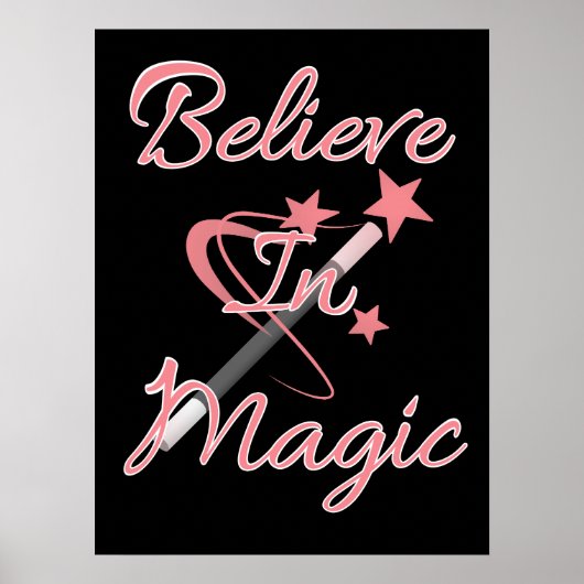 Believe In Magic Inspirational Quote ポスター (正面)