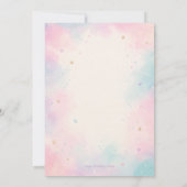 Believe In Magic Unicorn Invitation Editable 招待状 (裏面)