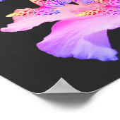 Believe In Miracles Hibiscus Flower Butterflies ポスター (角)