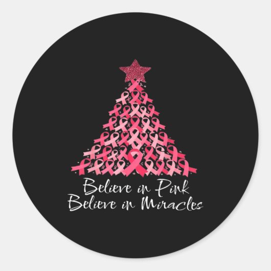 Believe In Nk Believe In Miracles - Christmas Nk T ラウンドシール (正面)