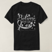 Believe In The Cure Brain Cancer Awareness Butterf Tシャツ (デザイン正面)