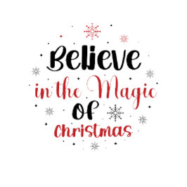 Believe in the Magic of Christmas オーナメントカード