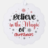 Believe in the Magic of Christmas オーナメントカード (裏面)