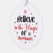 Believe in the Magic of Christmas オーナメントカード (左)