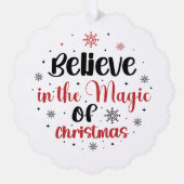 Believe in the Magic of Christmas オーナメントカード (正面)