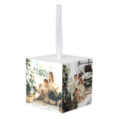 Believe in the Magic of Christmas 3 Family Photo キューブオーナメント (裏面アングル)