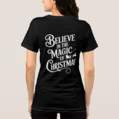 Believe In The Magic Of Christmas Day Typography トライブレンドＴシャツ (裏面)