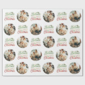 Believe in the Magic of Christmas Photo Collage  ラッピングペーパー (フラット)