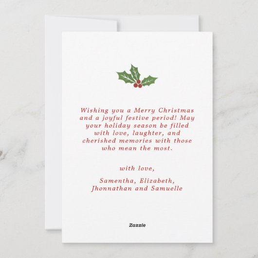 Believe in the Magic of Christmas Script Simple シーズンカード (裏面)