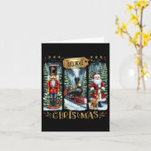 Believe In The Magic Of Christmas Train Nutcracker カード (黄色い花)
