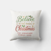 Believe in the Magic of Christmas Typography クッション (裏面)