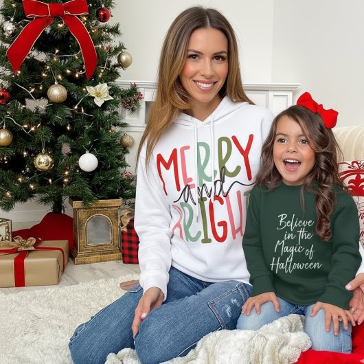 Believe in the Magic of Halloween Typography スウェットシャツ