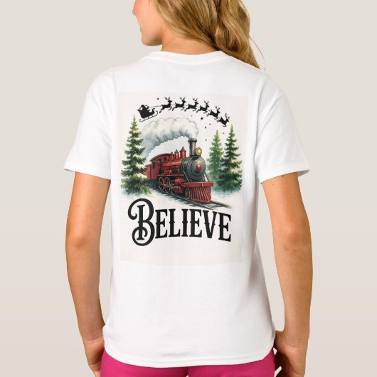 Believe in the Magic Train Holiday Tシャツ (裏面)