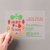 Believe in the Season Christmas Holiday アクリル招待状 (インサイチュ (ポータブル))