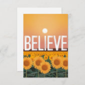 Believe in the Sunflowers card サンキューカード (正面/裏面)