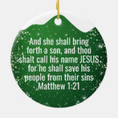 Believe in the wonder Manger Divine Passage ⛪️ 🎄 セラミックオーナメント (裏面)