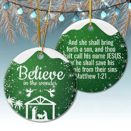 Believe in the wonder Manger Divine Passage ⛪️ 🎄 セラミックオーナメント