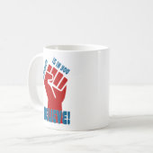 Believe in Workers Power Union Design コーヒーマグカップ (正面左)