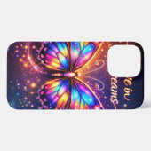Believe in Your Dreams – Colorful Butterfly Phone  iPhoneケース (裏面横)