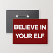 Believe In Your Elf Funny Xmas Matching Family 缶バッジ (正面/裏面)